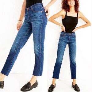 Madewell Cropped Mid Rise Slim Boy Jean Size 24